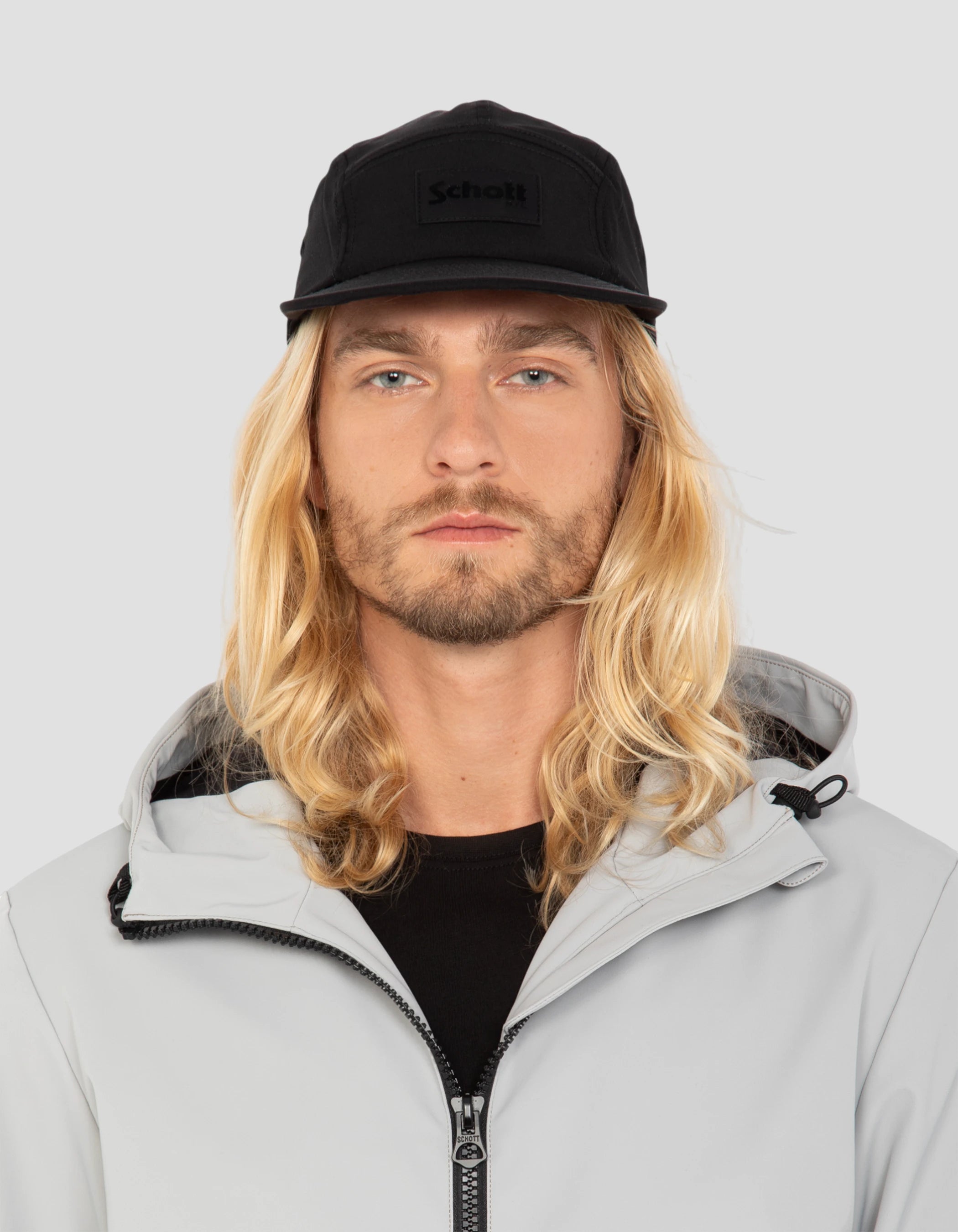 Capucha urbana de chaqueta gris de acero-5