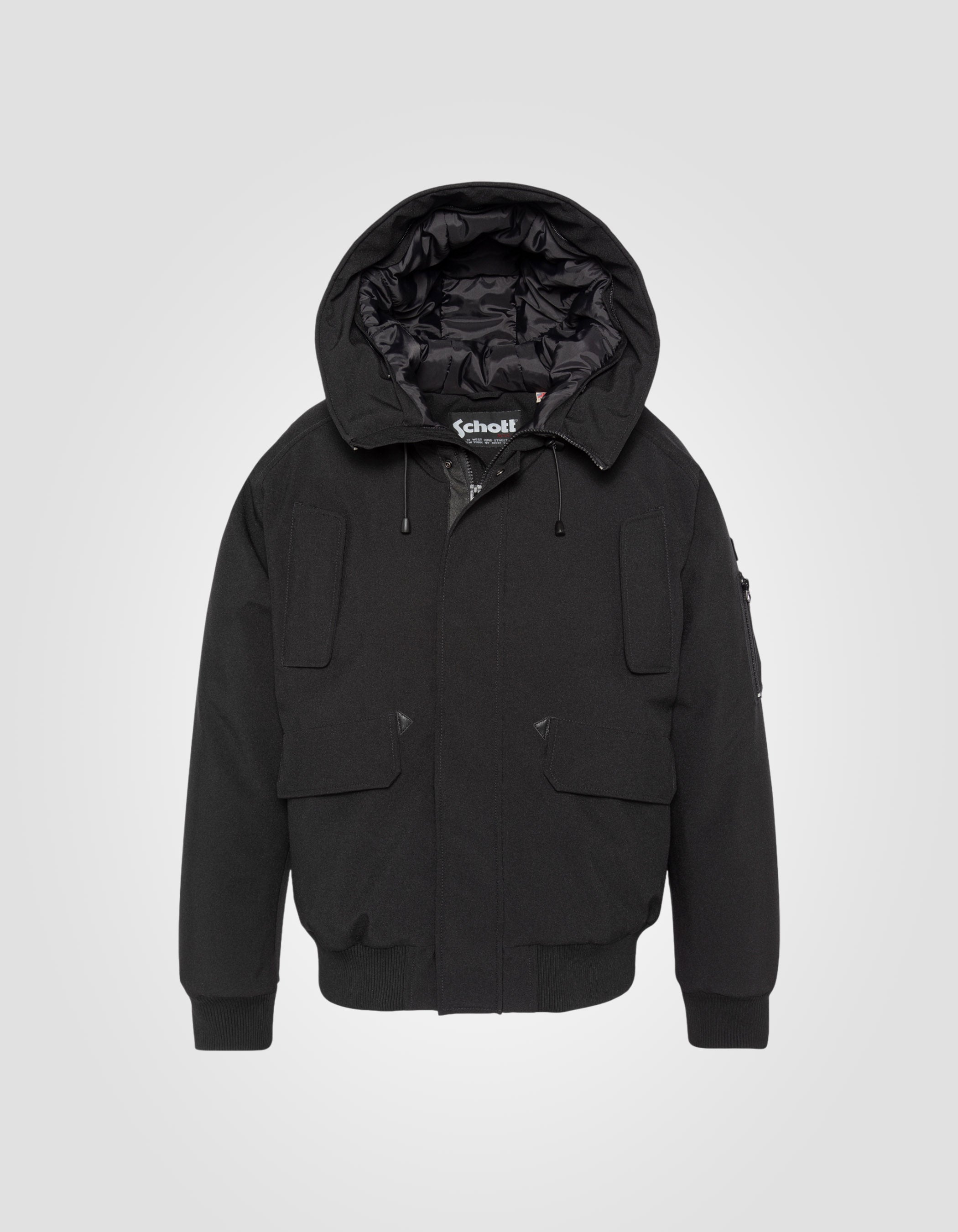 Chaqueta con capucha negra-3