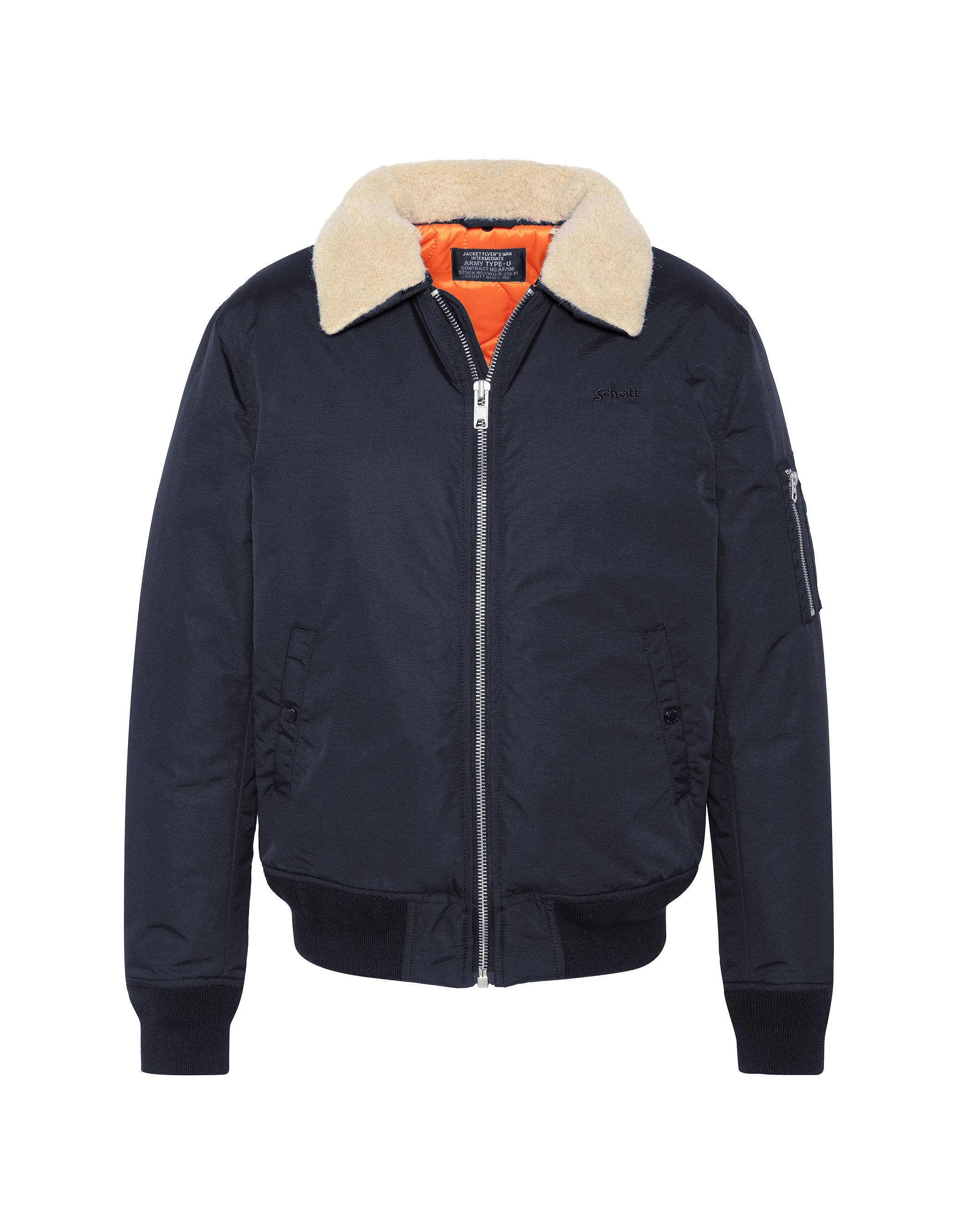 Chaqueta del ejército azul marino y beige-2