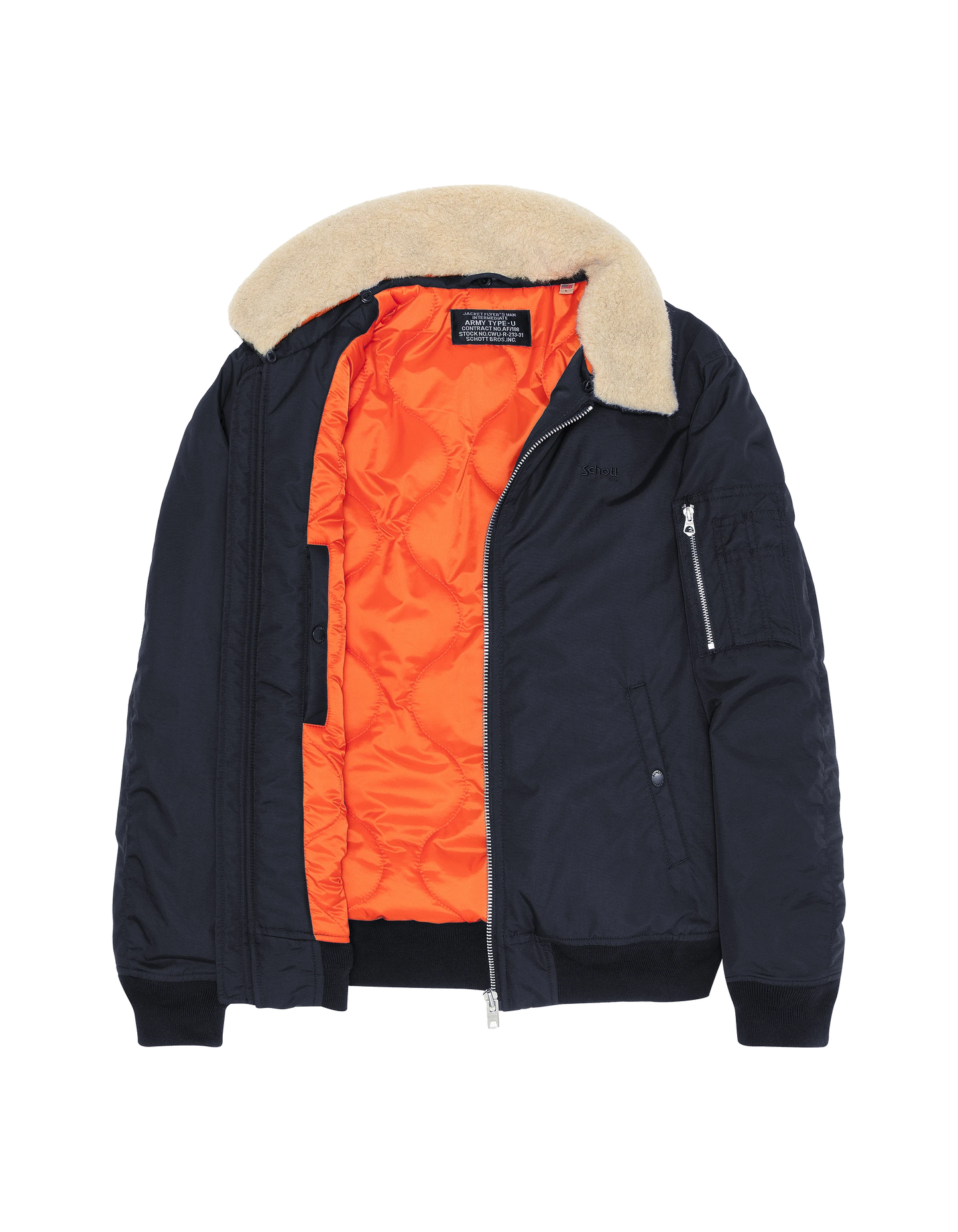 Chaqueta del ejército azul marino y beige