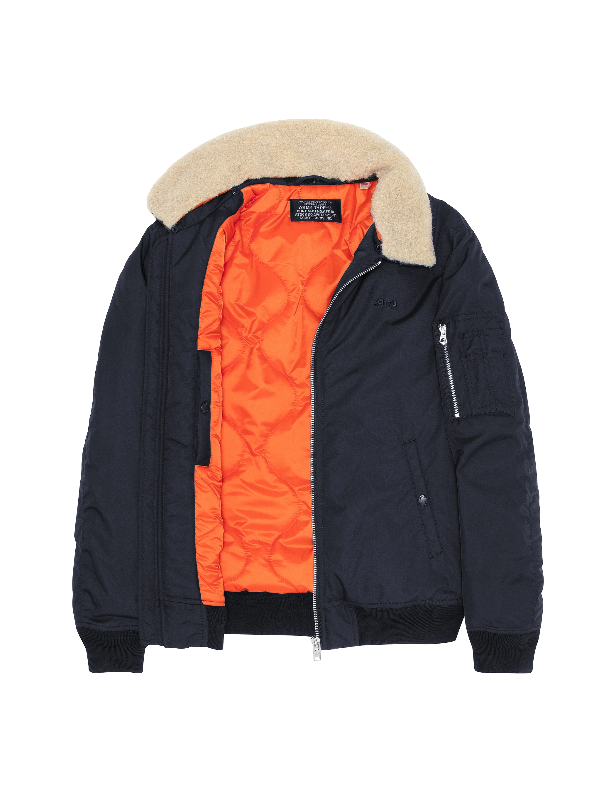 Chaqueta del ejército azul marino y beige-8