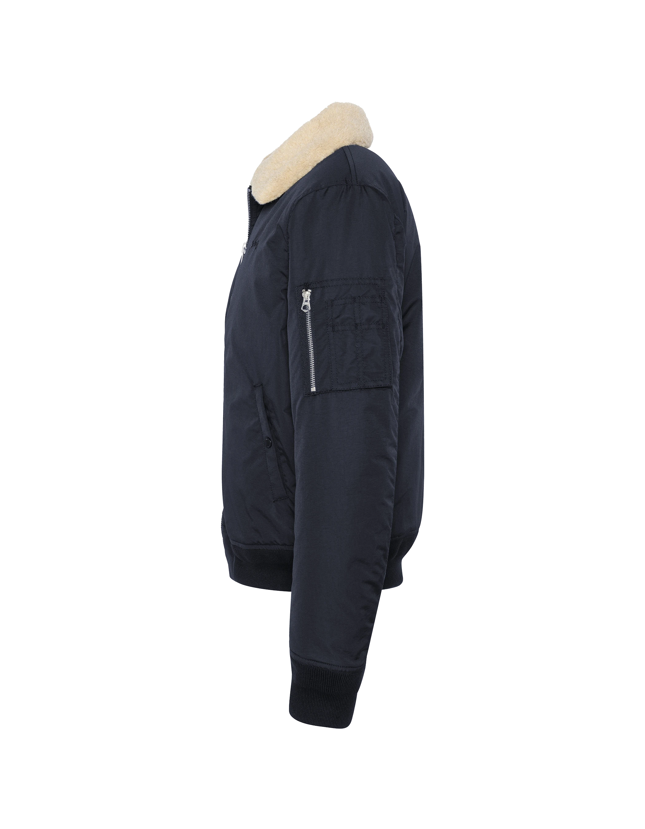 Chaqueta del ejército azul marino y beige-9