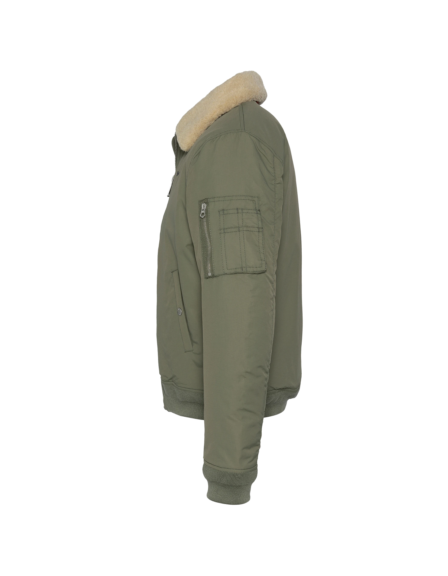 Chaqueta del ejército de sabio y beige