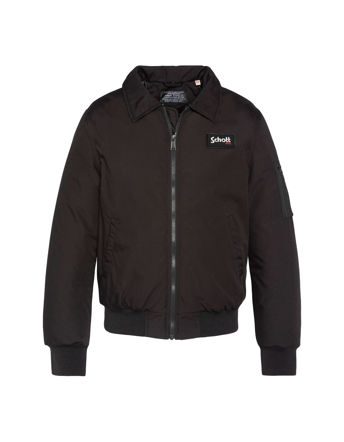 Chaqueta negra con cuello de piel sintética extraíble