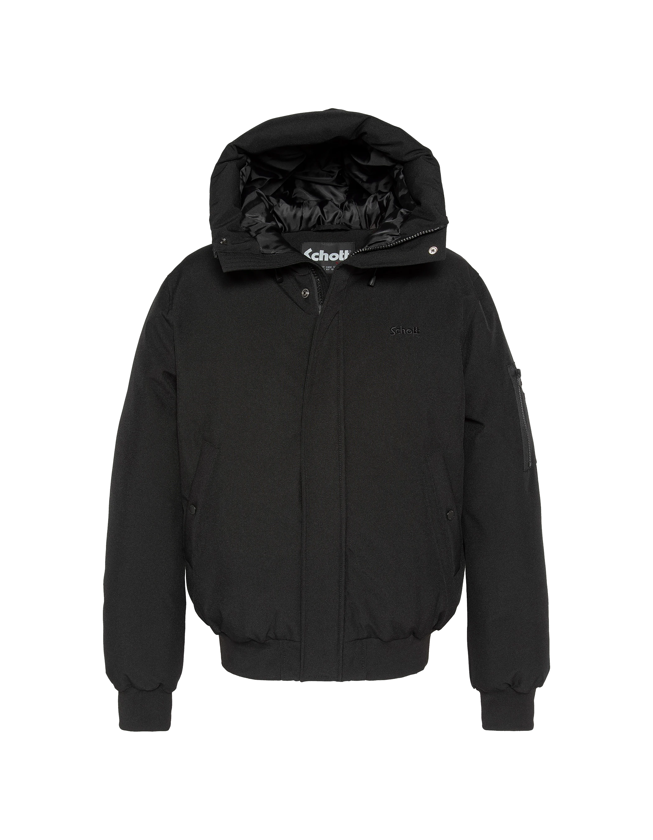 Chaqueta con capucha negra-2