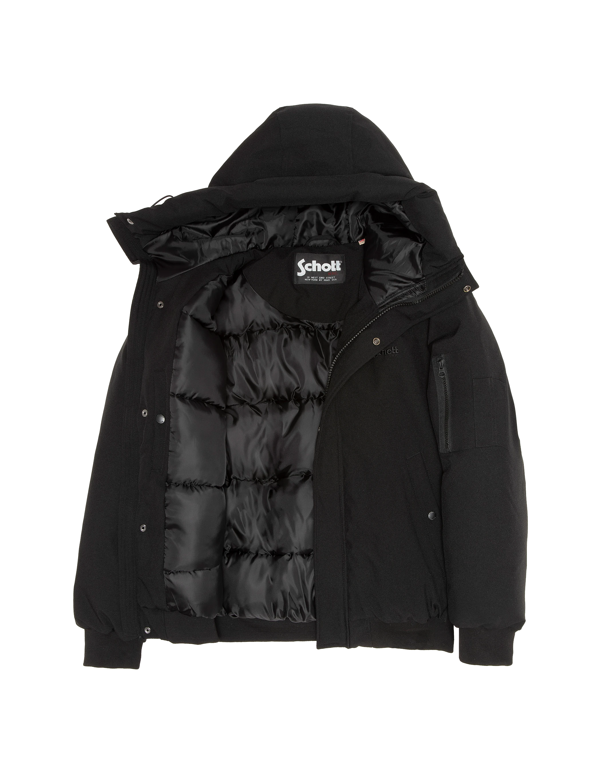 Chaqueta con capucha negra-7