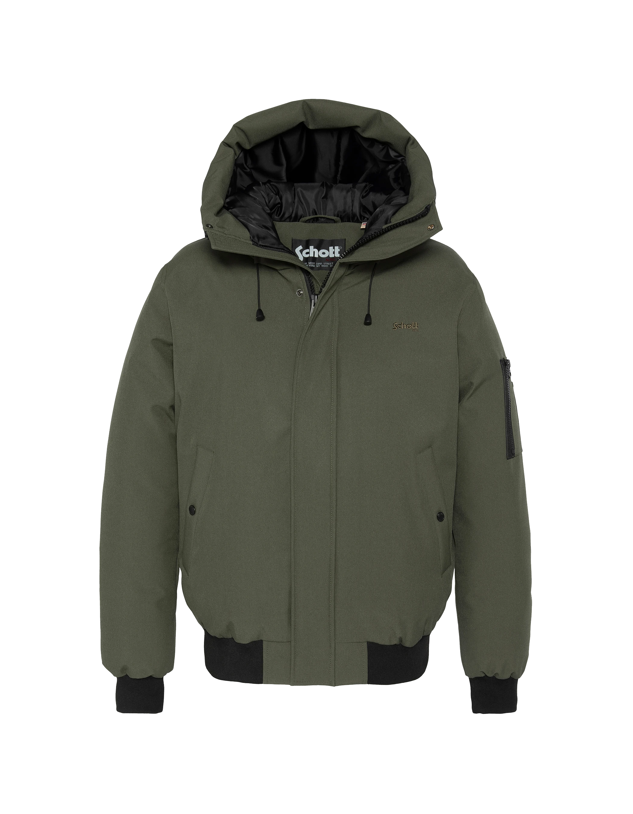 Chaqueta de color caqui con capucha-2