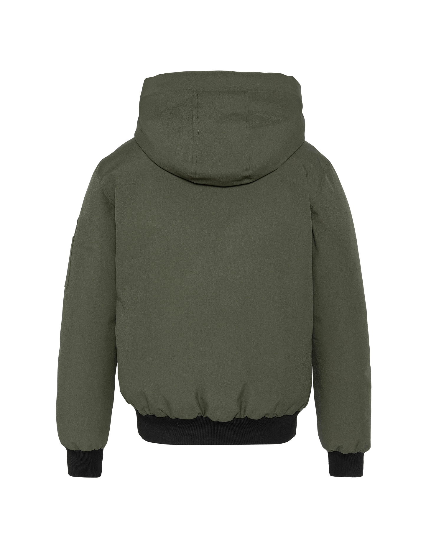 Chaqueta de color caqui con capucha