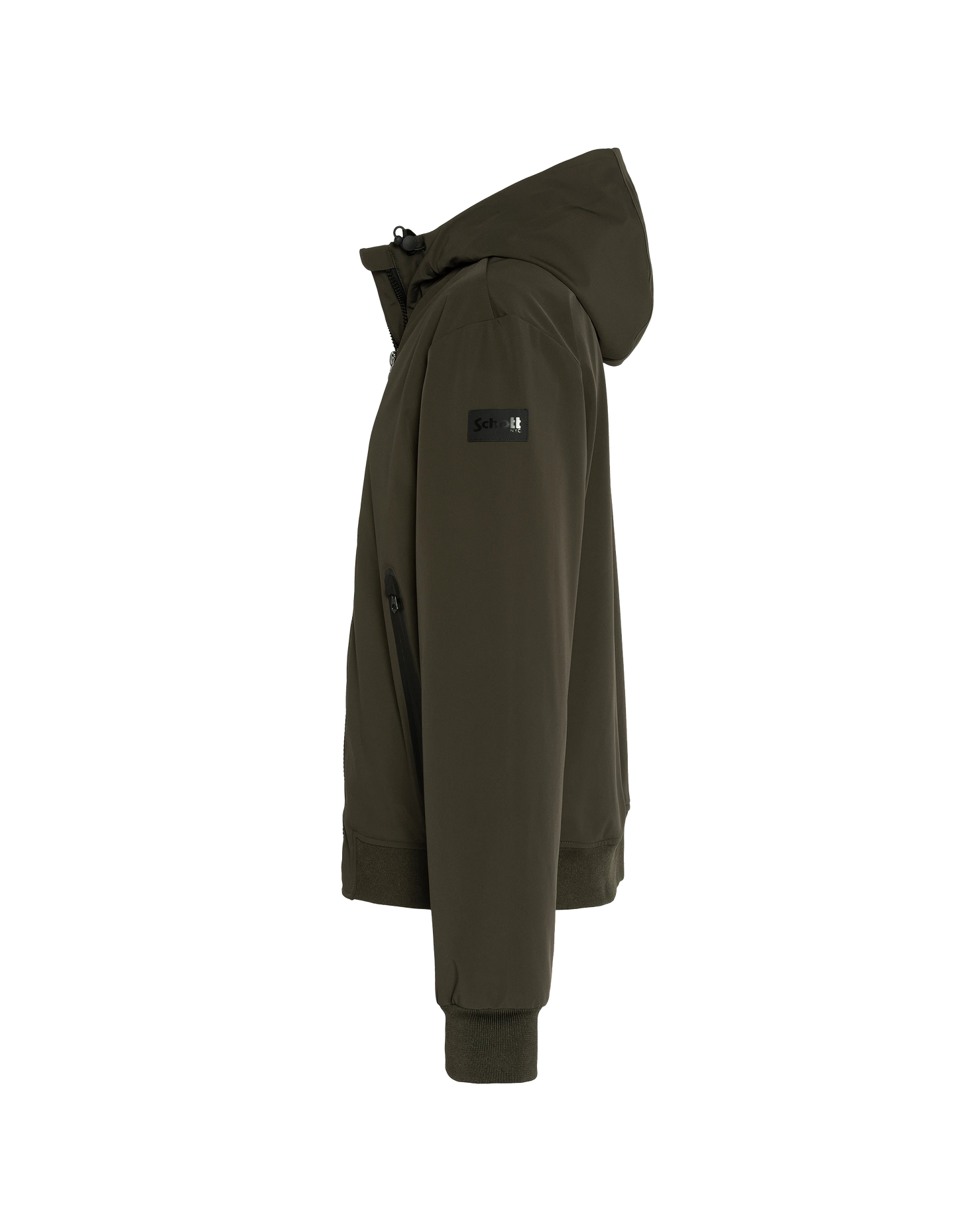 Chaqueta de color caqui urbano con encapuchas