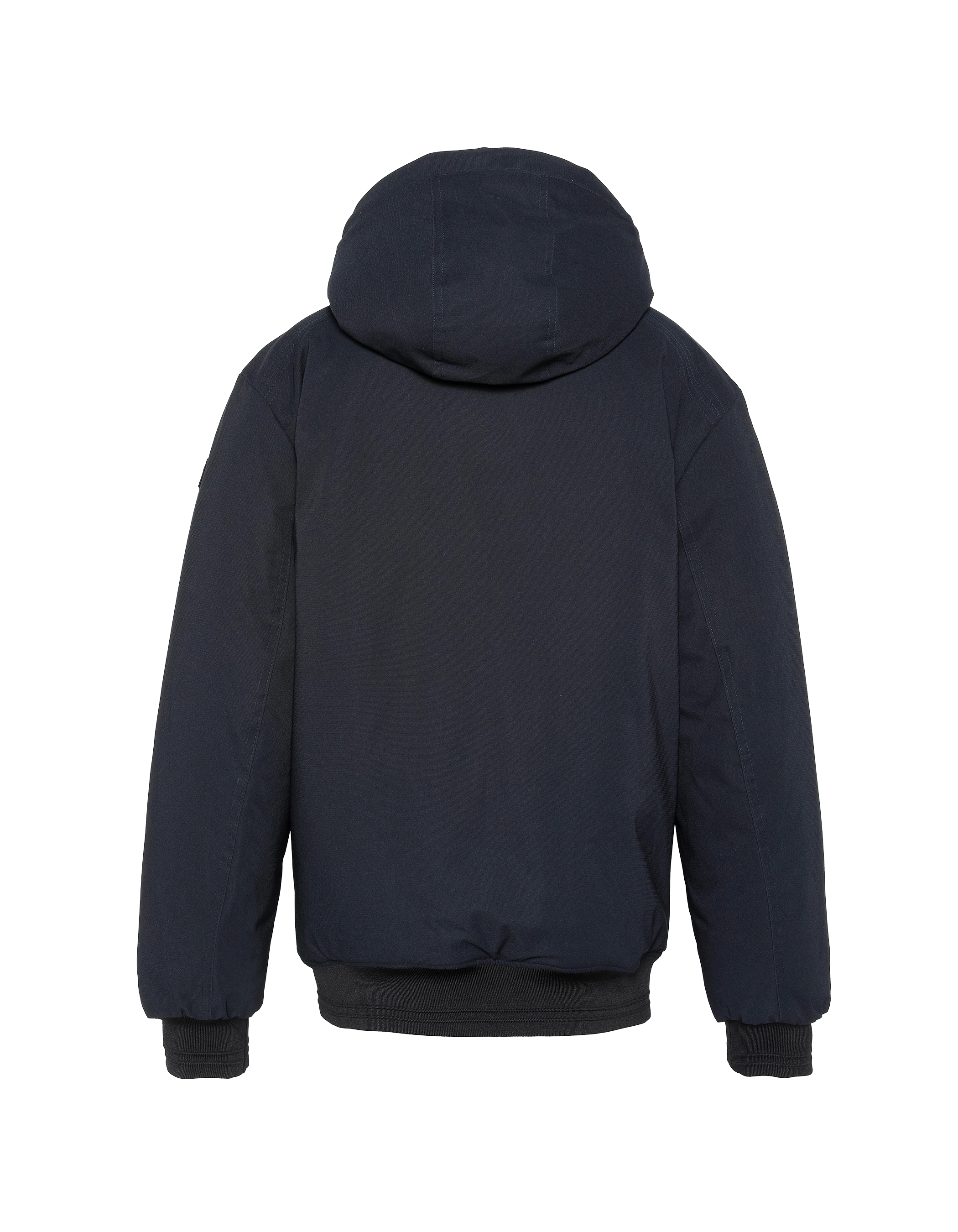 Chaqueta azul marino con capucha con Plastron extraíble-7