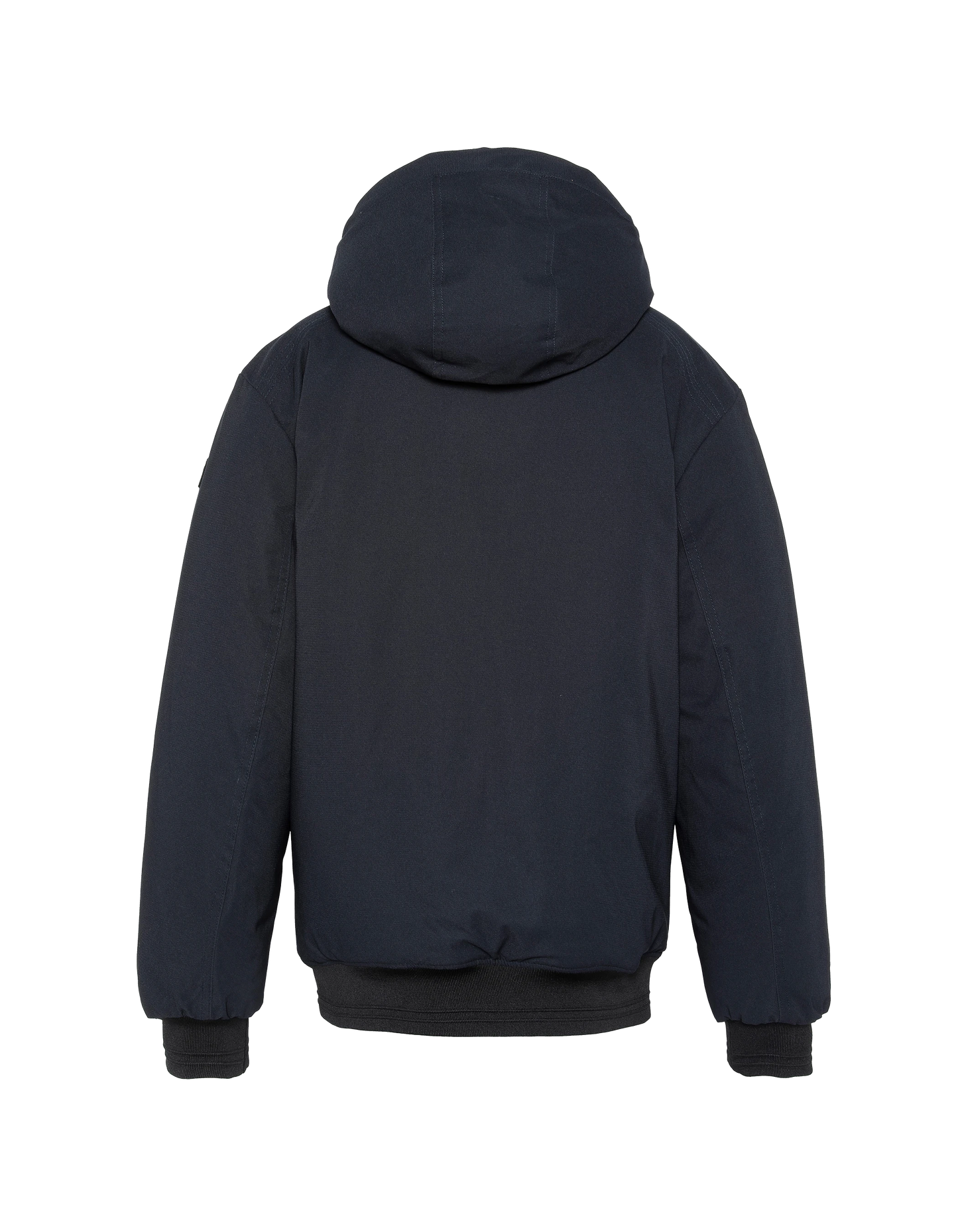 Chaqueta azul marino con capucha con Plastron extraíble